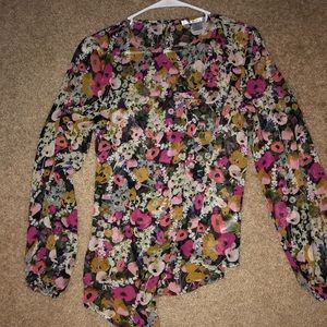 Flower print blouse